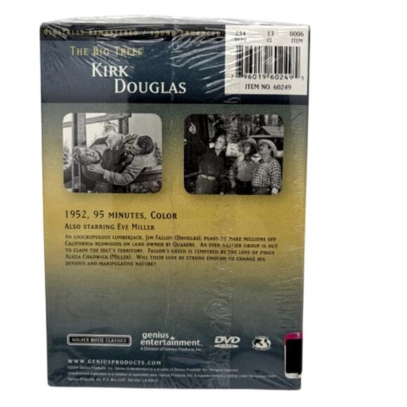 New Sealed DVD The Big Trees 1952 Kirk Douglas Classic Golden Movie Color 95 Min - Picture 2 of 2
